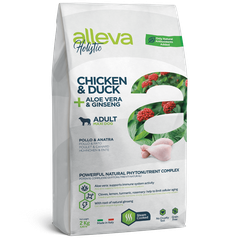 Alleva Holistic Chicken & Duck + Aloe Vera & Ginseng Adult Maxi — пакет 2 кг