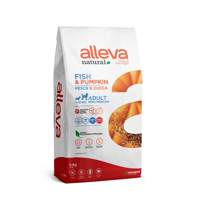 Alleva Natural Fish & Pumpkin Adult Mini/Medium — пакет 5 кг