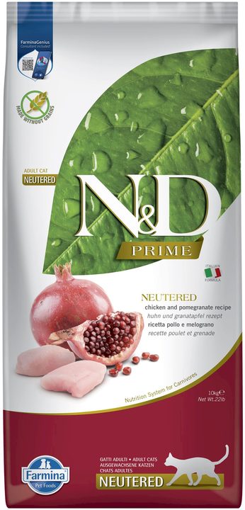 Farmina N&D Prime Chicken & Pomegranate Neutered — пакет 10 кг