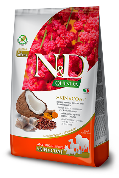 Farmina N&D Quinoa Skin & Coat Herring Adult All Breeds — пакет 2,5 кг