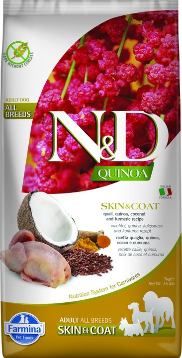 Farmina N&D Quinoa Skin & Coat Quail Adult All Breeds — пакет 7 кг