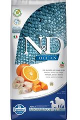 Farmina N&D Ocean Cod, Pumpkin & Orange Adult Medium & Maxi — пакет 12 кг