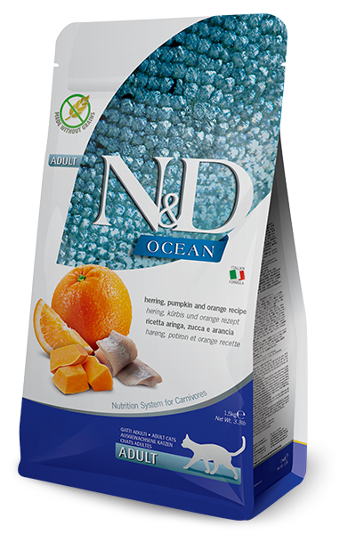 Farmina N&D Ocean Herring, Pumpkin & Orange Adult — пакет 1,5 кг