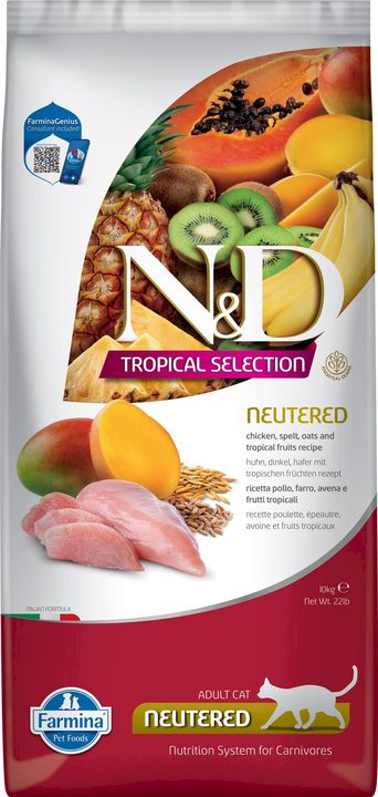 Farmina N&D Tropical Selection Chicken Neutered — пакет 10 кг