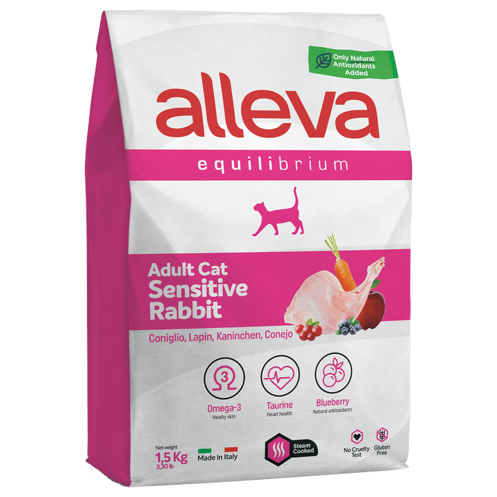 Alleva Equilibrium Sensitive Rabbit Adult Cat — пакет 1,5 кг