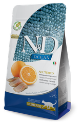 Farmina N&D Ocean Neutered, Herring & Orange Adult — пакет 1,5 кг