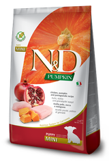Farmina N&D Pumpkin Chicken, Pumpkin and Pomegranate Puppy Mini — пакет 2,5 кг