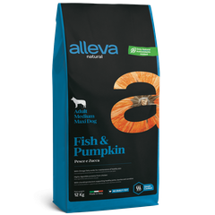 Alleva Natural Fish & Pumpkin Adult Medium/Maxi — пакет 12 кг