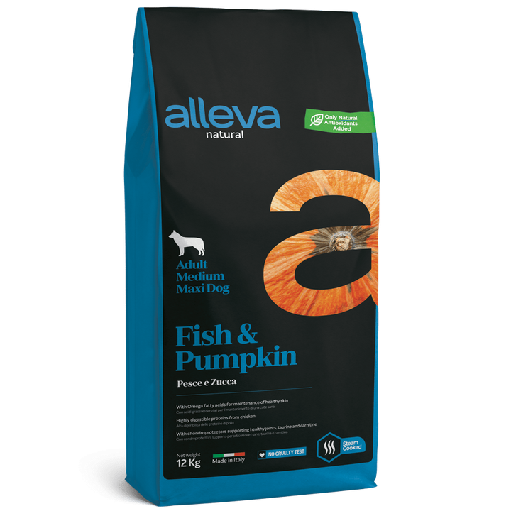 Alleva Natural Fish & Pumpkin Adult Medium/Maxi — пакет 12 кг