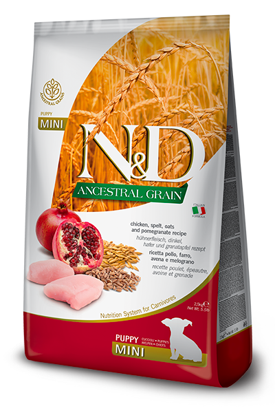 Farmina N&D Ancestral Grain Chicken & Pomegranate Puppy Mini — пакет 2,5 кг