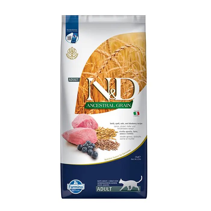 Farmina N&D Ancestral Grain Lamb & Blueberry Adult — пакет 10 кг