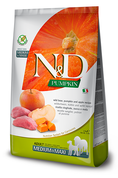 Farmina N&D Pumpkin Boar and Apple Adult Medium & Maxi — пакет 2,5 кг