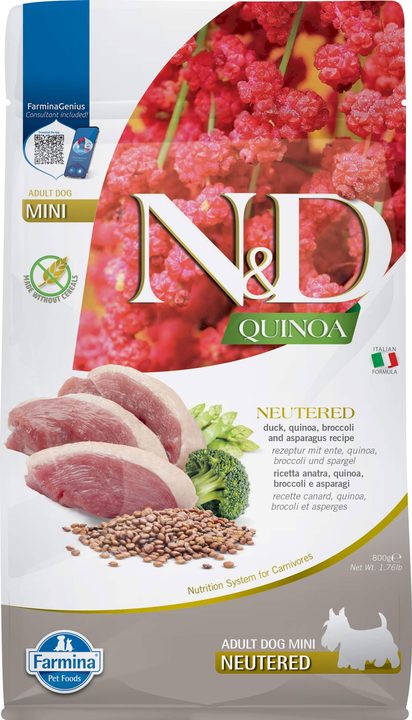 Farmina N&D Quinoa Neutered Adult Mini — пакет 800 г