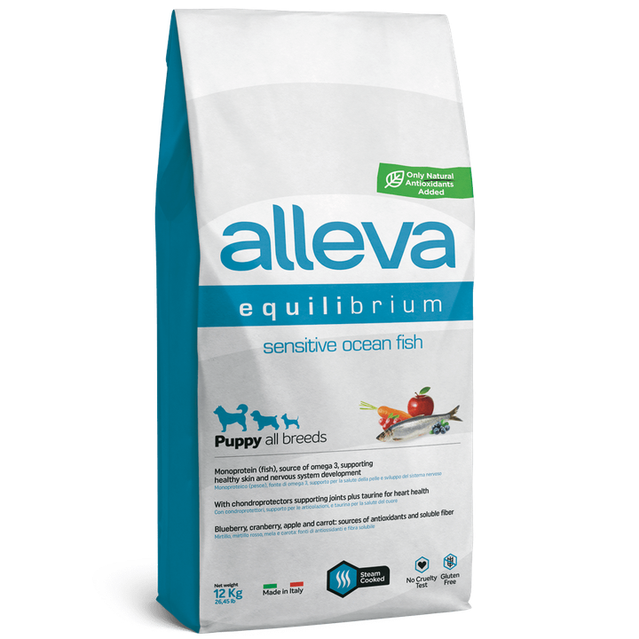 Alleva Equilibrium Sensitive Ocean Fish Puppy All Breeds — пакет 12 кг